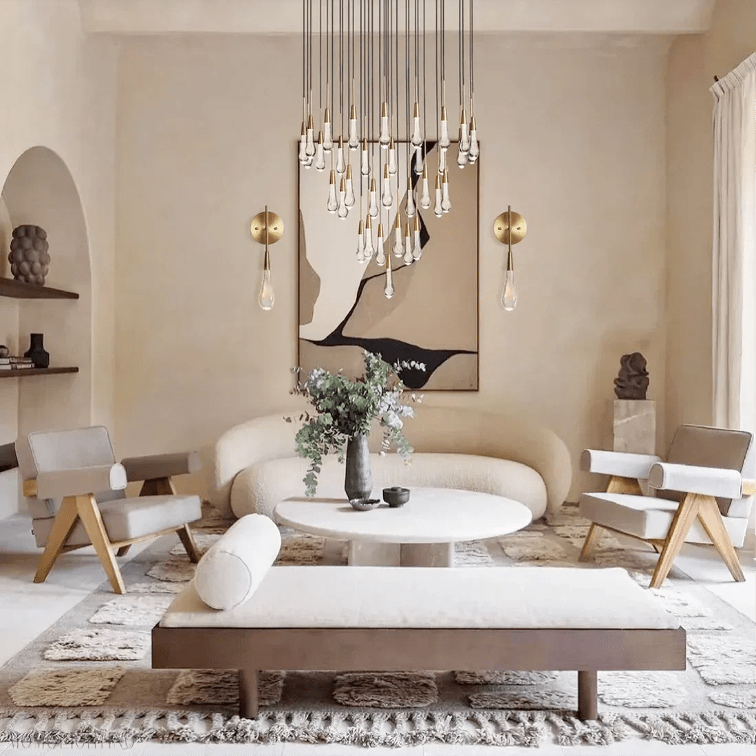 Soltaire Round Chandelier 58"D-Nobipets