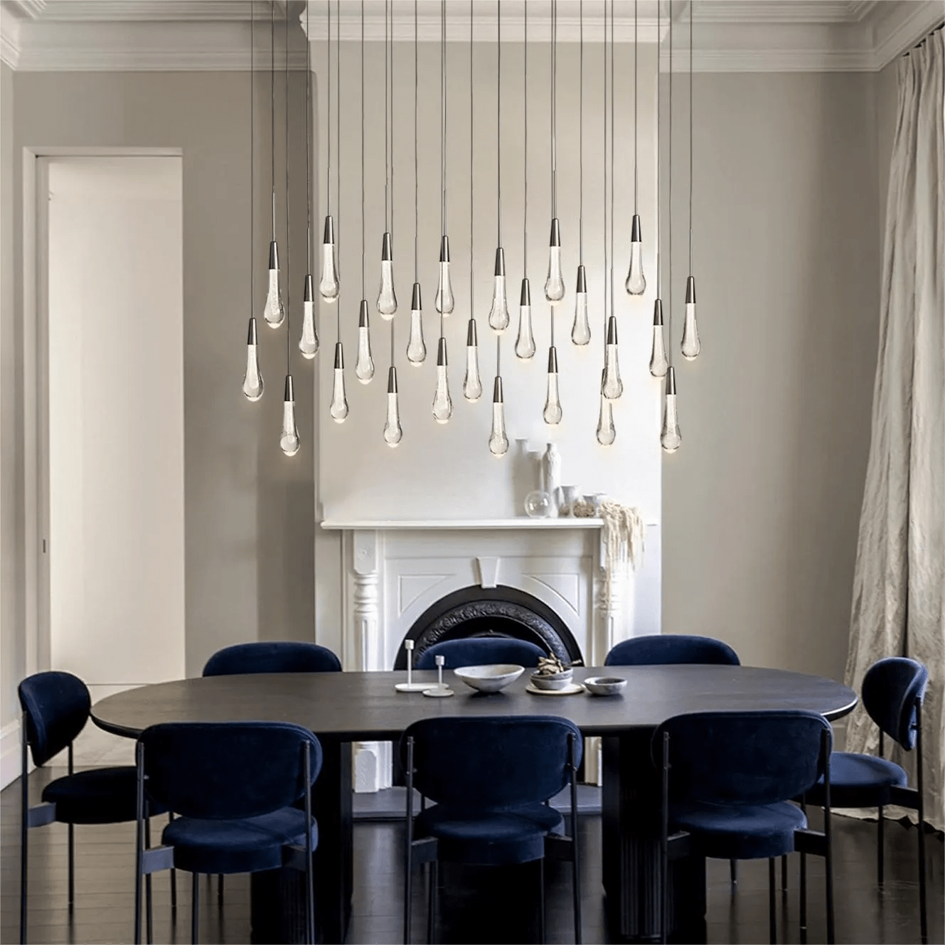 Soltairer Linear Chandelier 37"w 70"w-Nobipets