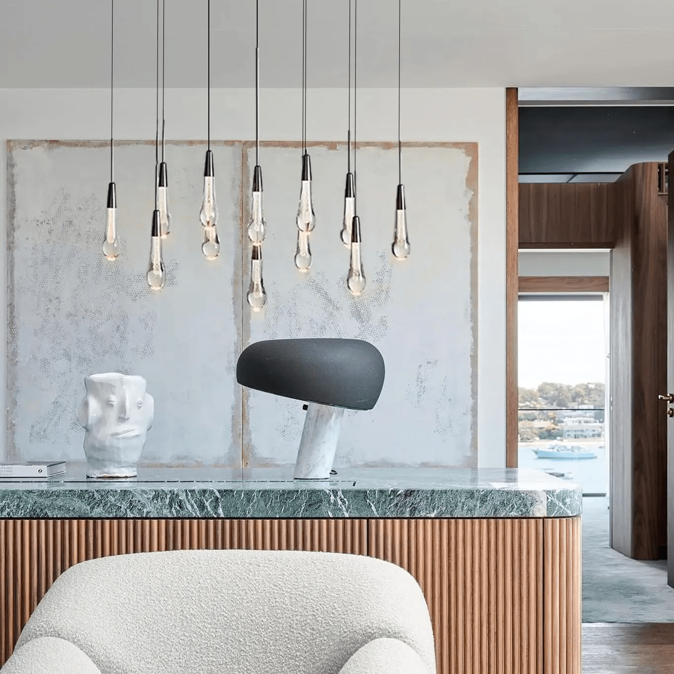Soltairer Linear Chandelier 37"w 70"w-Nobipets