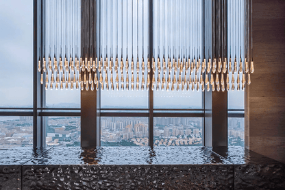 Soltairer Linear Chandelier 37"w 70"w-Nobipets