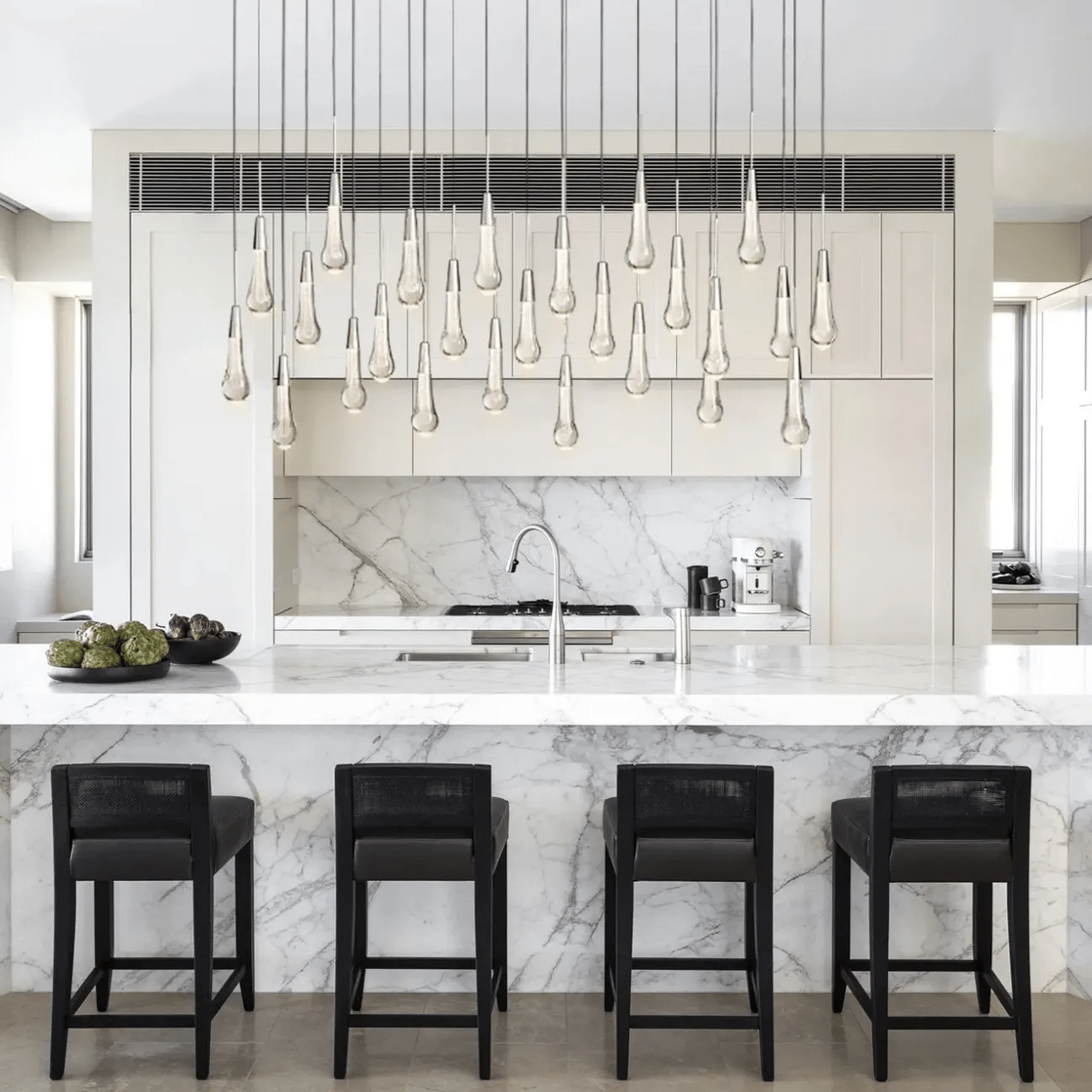 Soltairer Linear Chandelier 37"w 70"w-Nobipets