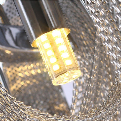 Sophian Aluminum Chain Tassel Round Chandelier-Nobipets