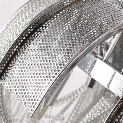 Sophian Aluminum Chain Tassel Round Chandelier-Nobipets
