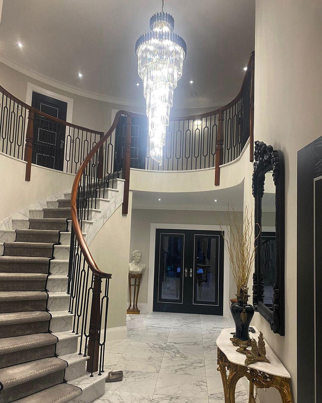 Spiral Crystal Chandelier For Foyer/ Staircase-Nobipets