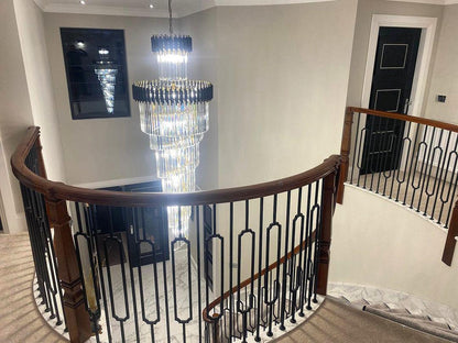 Spiral Crystal Chandelier For Foyer/ Staircase-Nobipets