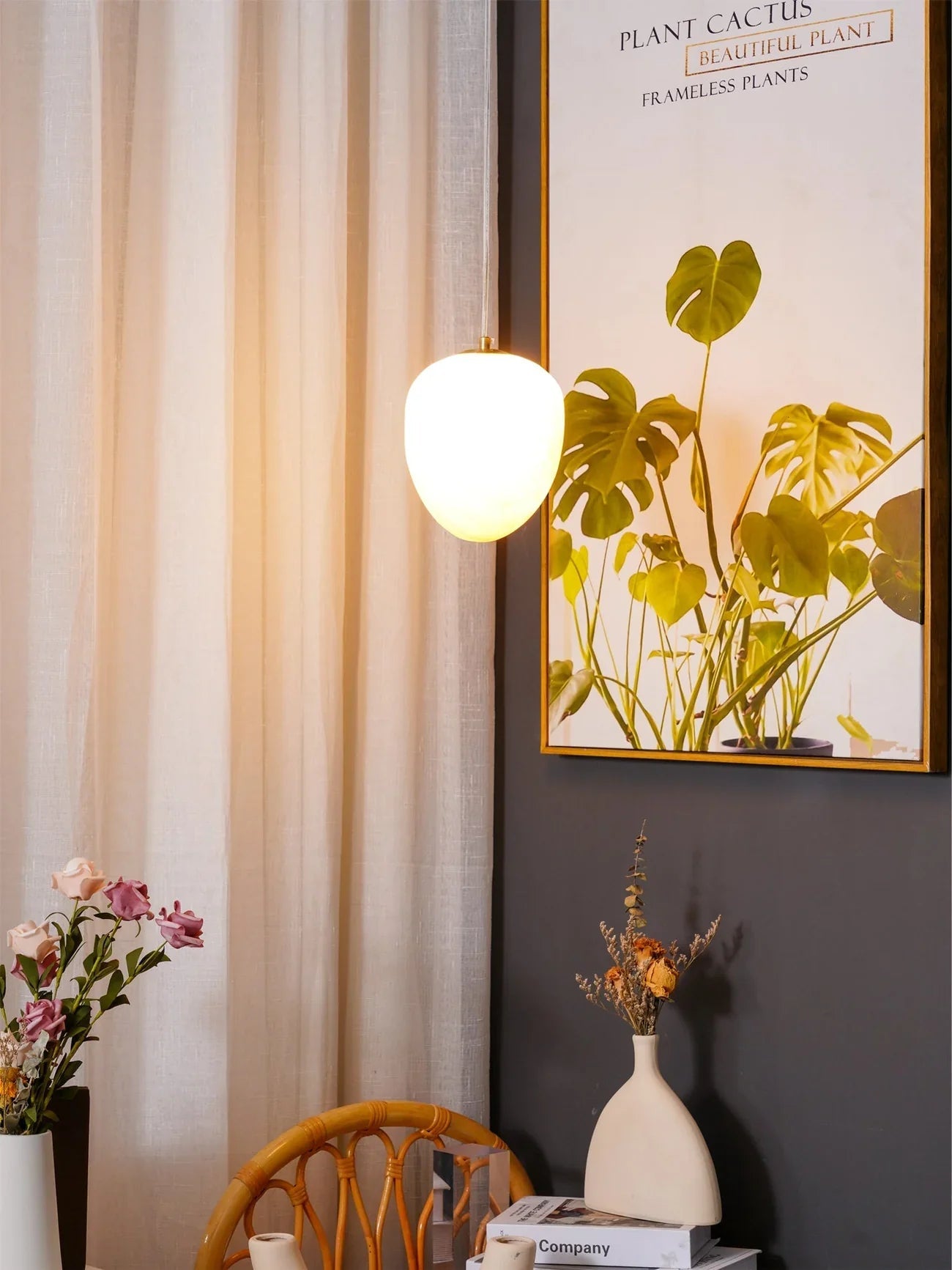 Susan Modern Alabaster Pendant Light