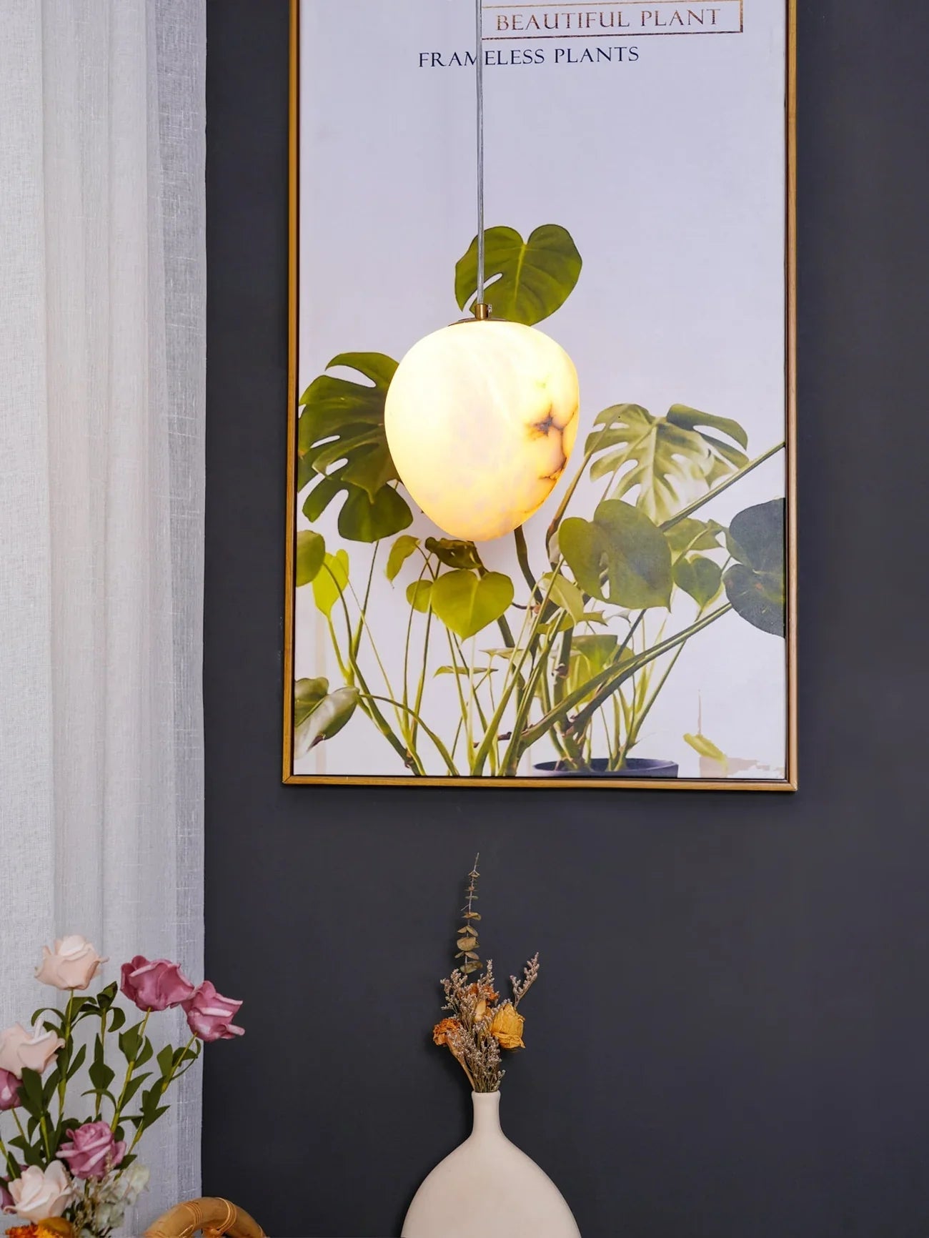 Susan Modern Alabaster Pendant Light