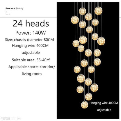 Sydel Bubble Glass Chandelier-Nobipets