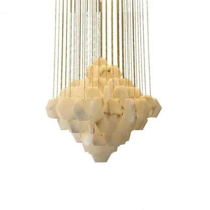 Talan Multi-layer Irregular Alabaster Chandelier-Nobipets