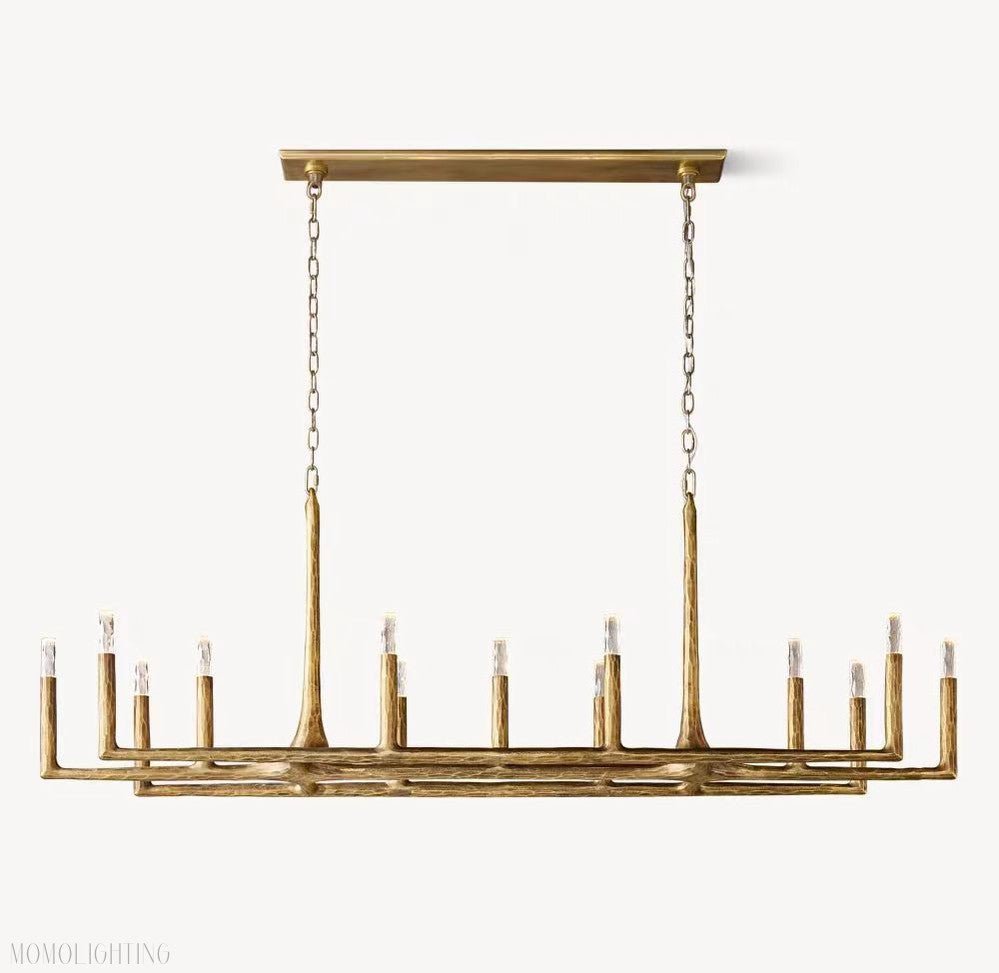 Thaddeus Forged Linear Chandelier 54" 72" 96"-Nobipets