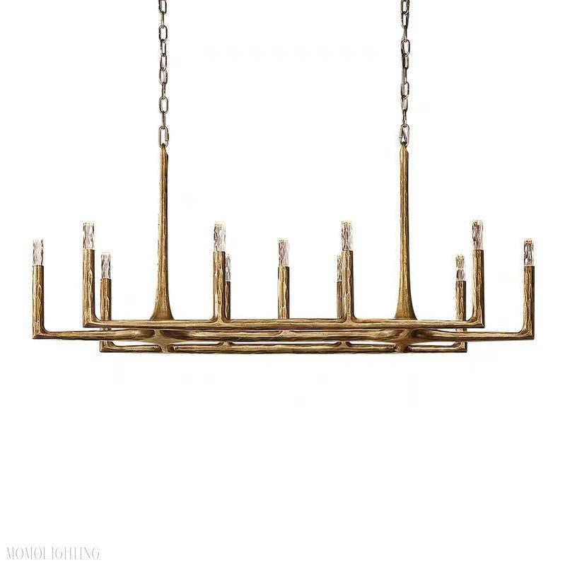 Thaddeus Forged Linear Chandelier 54" 72" 96"-Nobipets