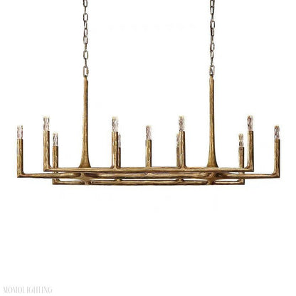 Thaddeus Forged Linear Chandelier 54" 72" 96"-Nobipets