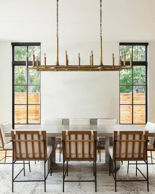 Thaddeus Forged Linear Chandelier 54" 72" 96"