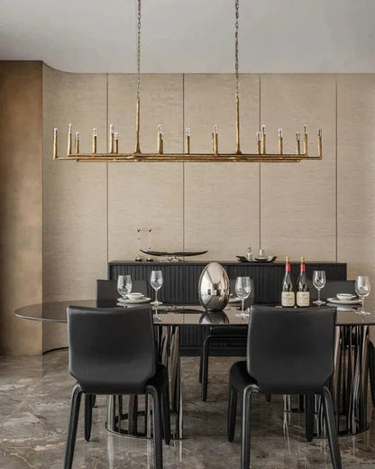 Thaddeus Forged Linear Chandelier 54" 72" 96"