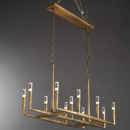 Thaddeus Forged Linear Chandelier 54" 72" 96"-Nobipets