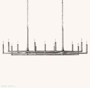 Thaddeus Forged Linear Chandelier 54" 72" 96"-Nobipets