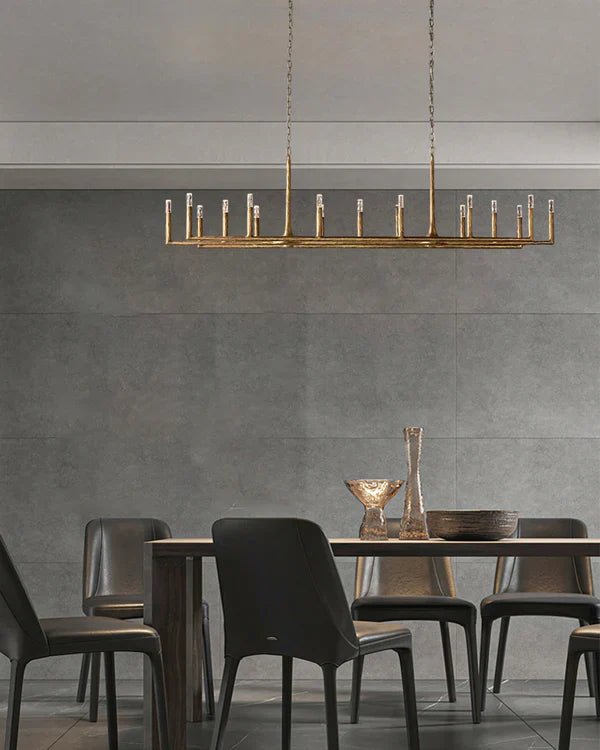 Thaddeus Forged Linear Chandelier 54" 72" 96"