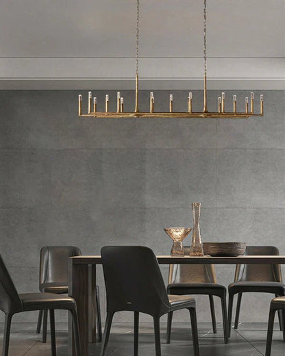 Thaddeus Forged Linear Chandelier 54" 72" 96"
