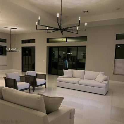 Thaddeus Forged Linear Chandelier 54" 72" 96"-Nobipets