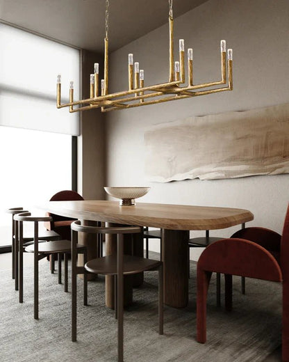 Thaddeus Forged Linear Chandelier 54" 72" 96"
