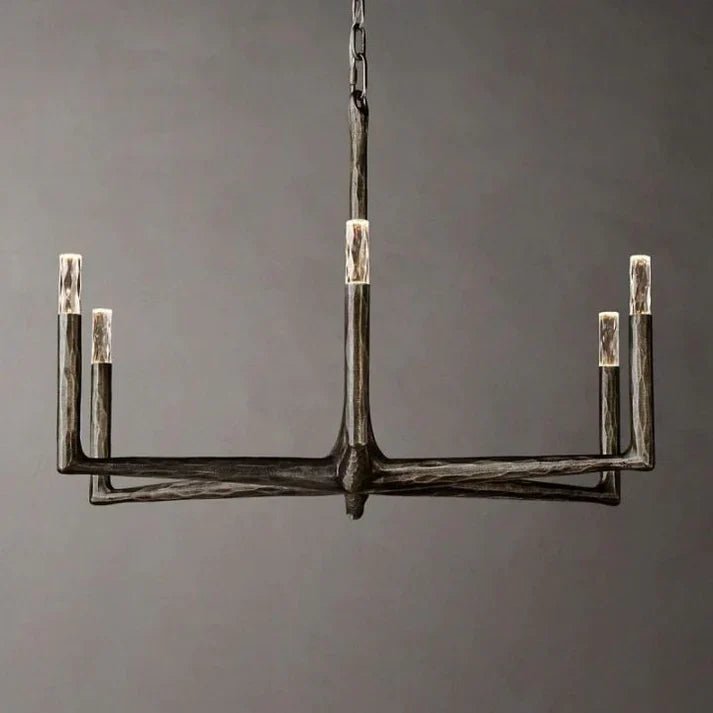 Thaddeus Forged Round Chandelier 36" 48” 60” 72”-Nobipets