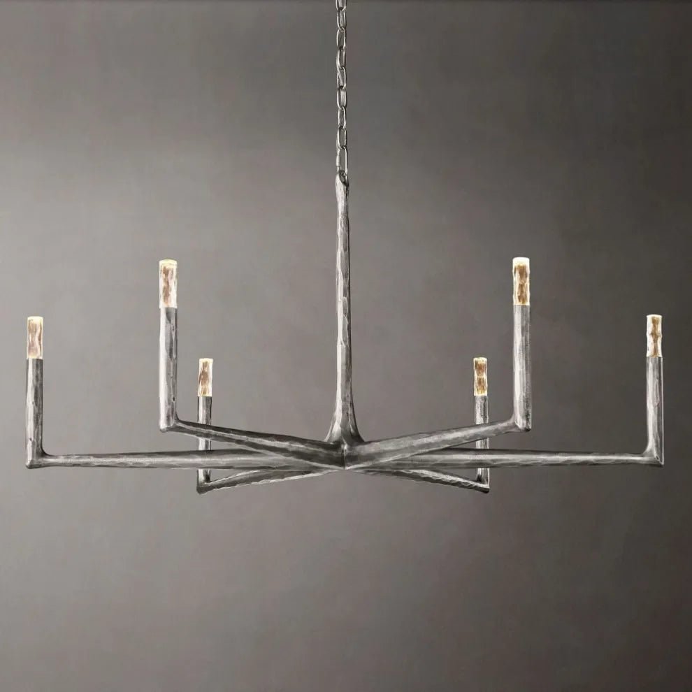 Thaddeus Forged Round Chandelier 36" 48” 60” 72”-Nobipets