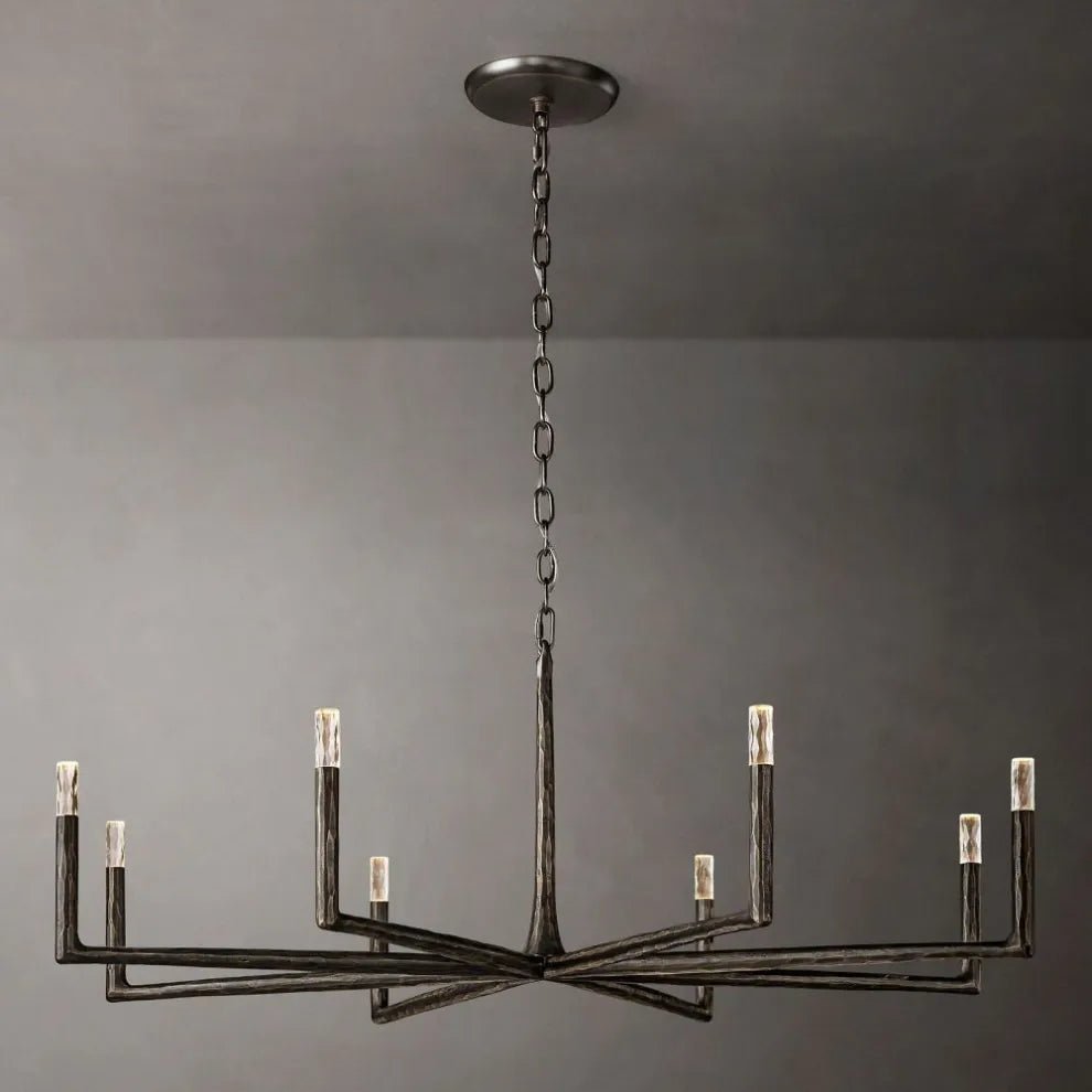 Thaddeus Forged Round Chandelier 36" 48” 60” 72”-Nobipets