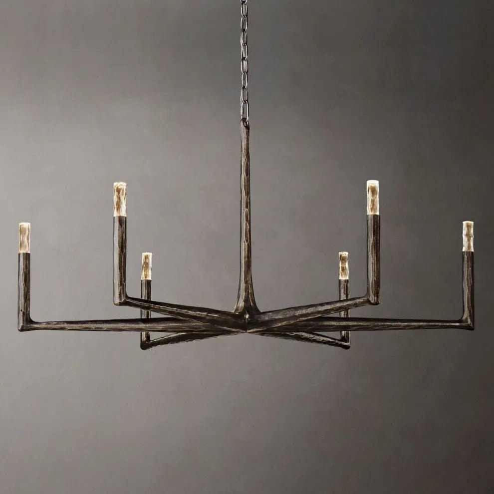 Thaddeus Forged Round Chandelier 36" 48” 60” 72”-Nobipets