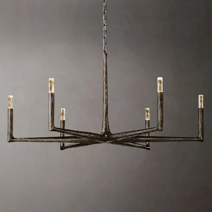 Thaddeus Forged Round Chandelier 36" 48” 60” 72”-Nobipets