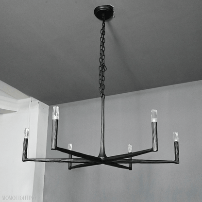 Thaddeus Forged Round Chandelier 36" 48” 60” 72”-Nobipets