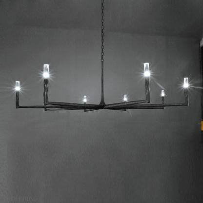 Thaddeus Forged Round Chandelier 36" 48” 60” 72”-Nobipets