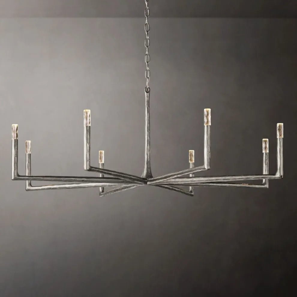 Thaddeus Forged Round Chandelier 36" 48” 60” 72”-Nobipets
