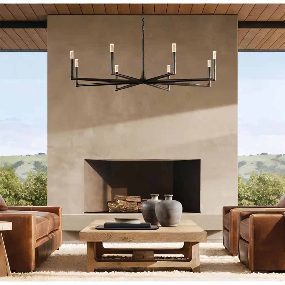 Thaddeus Forged Round Chandelier 36" 48” 60” 72”-Nobipets