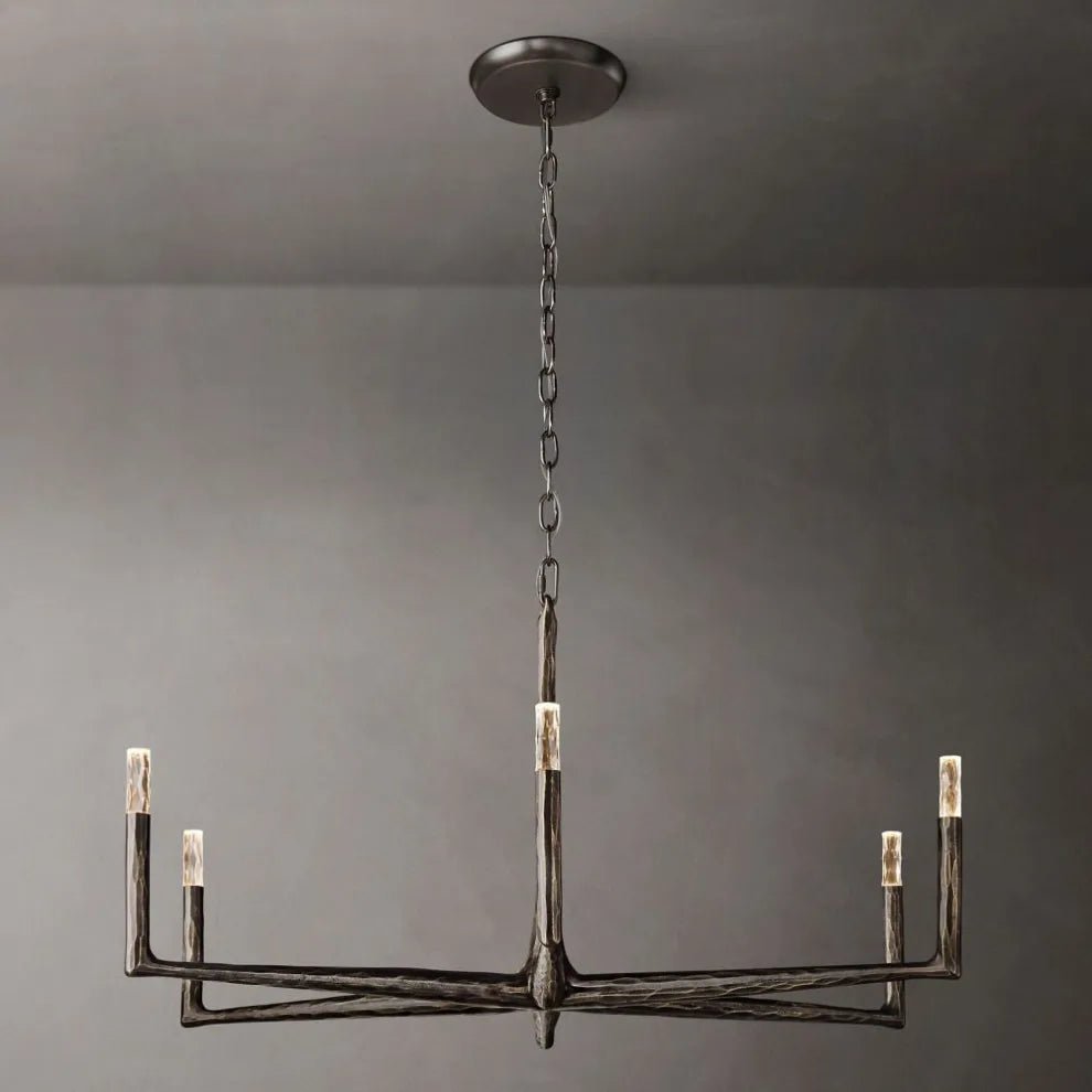 Thaddeus Forged Round Chandelier 36" 48” 60” 72”-Nobipets