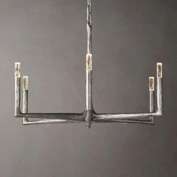 Thaddeus Forged Round Chandelier 36" 48” 60” 72”-Nobipets