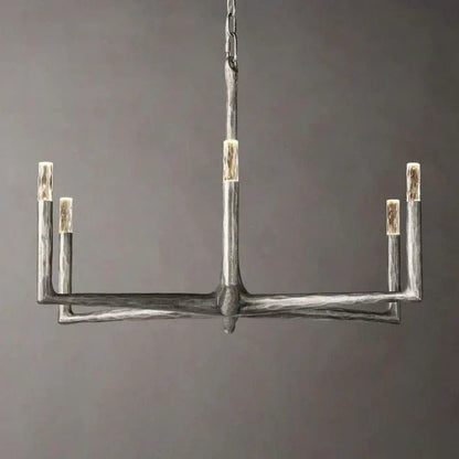 Thaddeus Forged Round Chandelier 36" 48” 60” 72”-Nobipets