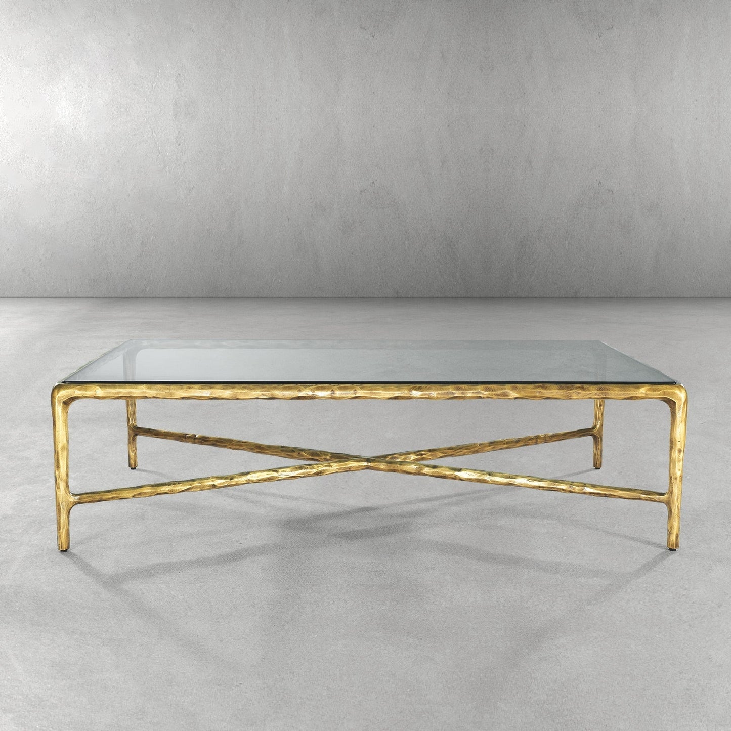 Thaddeus Glass Top Rectangular Glass Coffee Table