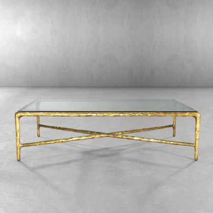 Thaddeus Glass Top Rectangular Glass Coffee Table