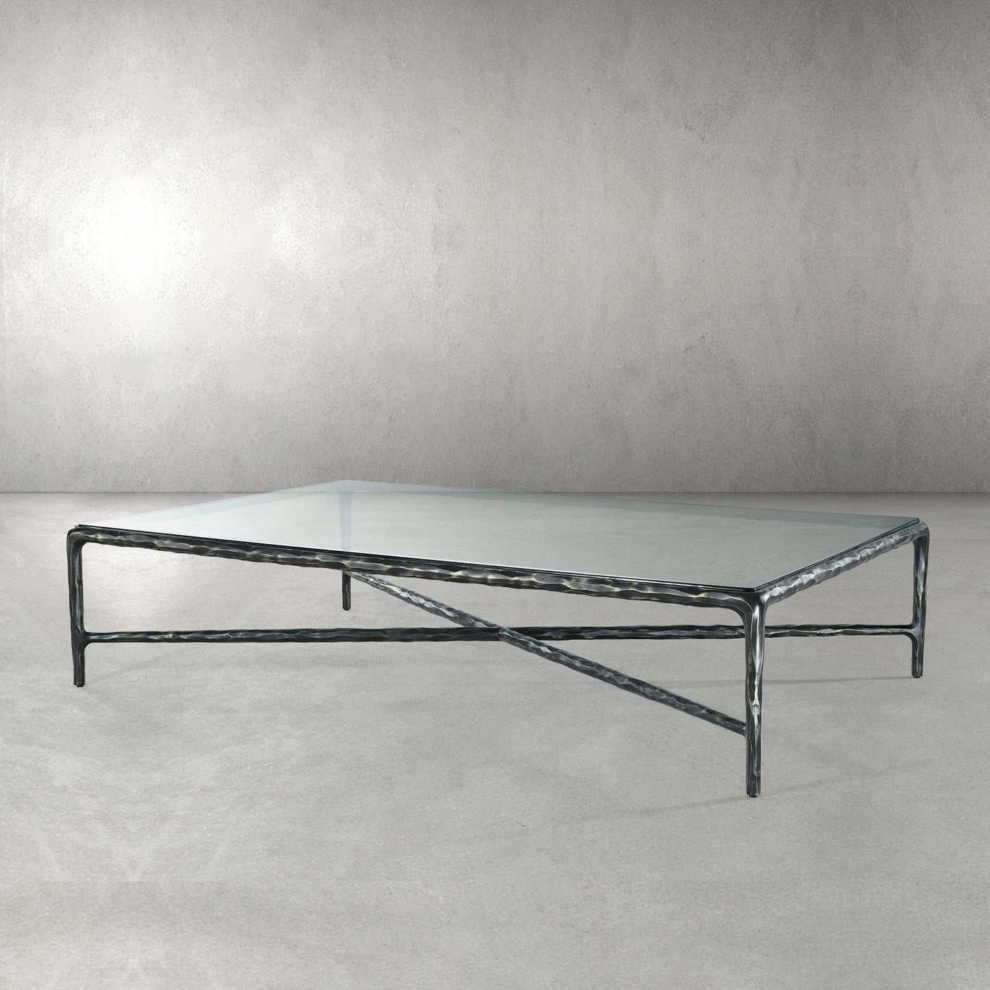 Thaddeus Glass Top Rectangular Glass Coffee Table