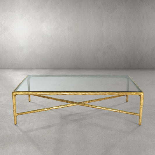 Thaddeus Glass Top Rectangular Glass Coffee Table