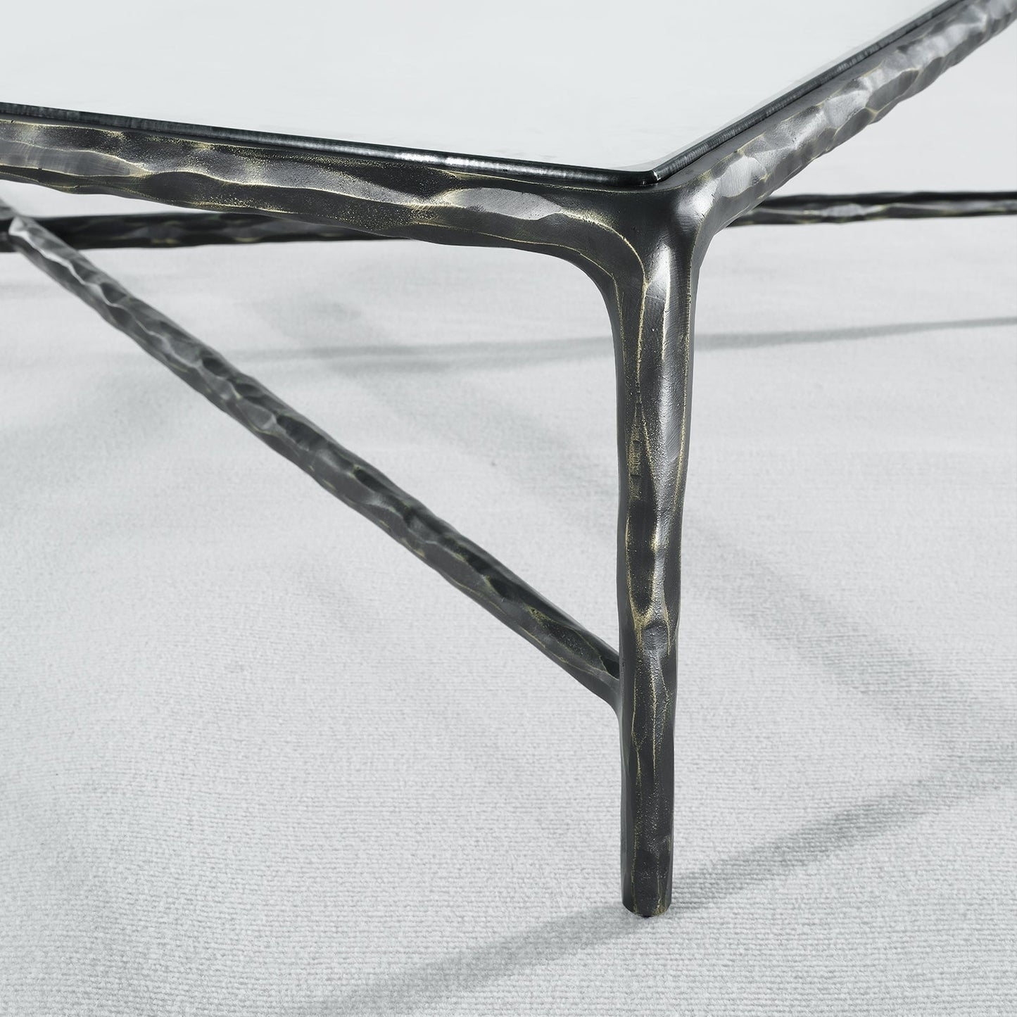 Thaddeus Glass Top Rectangular Glass Coffee Table