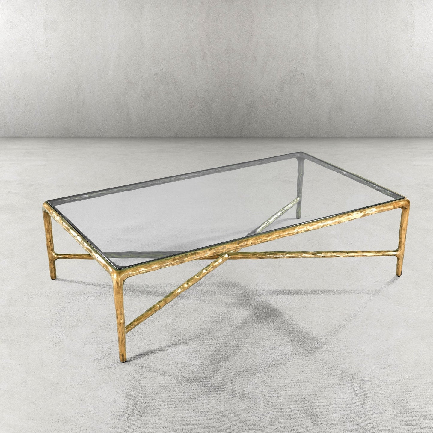 Thaddeus Glass Top Rectangular Glass Coffee Table