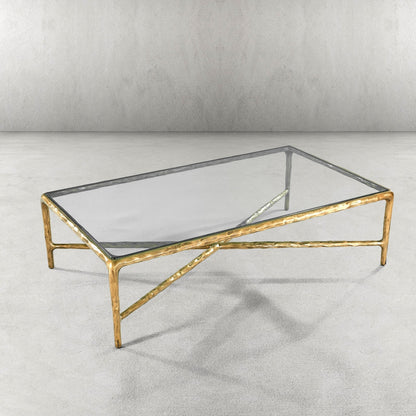 Thaddeus Glass Top Rectangular Glass Coffee Table