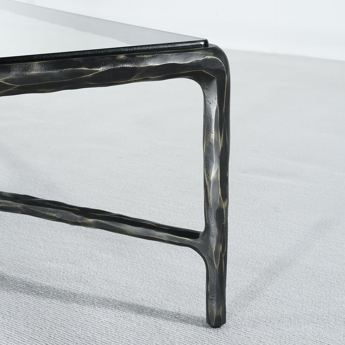 Thaddeus Glass Top Rectangular Glass Coffee Table