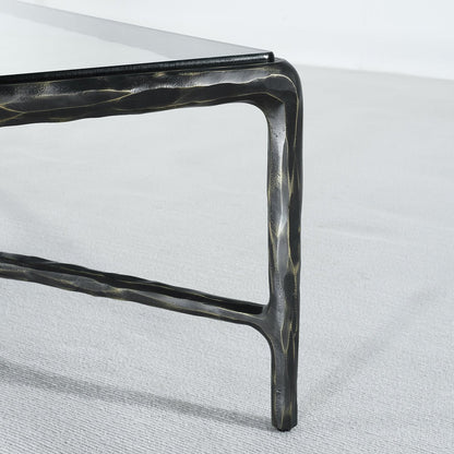 Thaddeus Glass Top Rectangular Glass Coffee Table