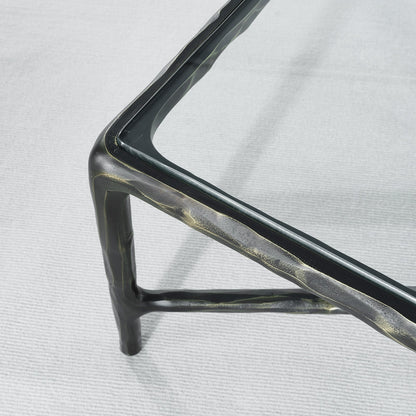 Thaddeus Glass Top Rectangular Glass Coffee Table