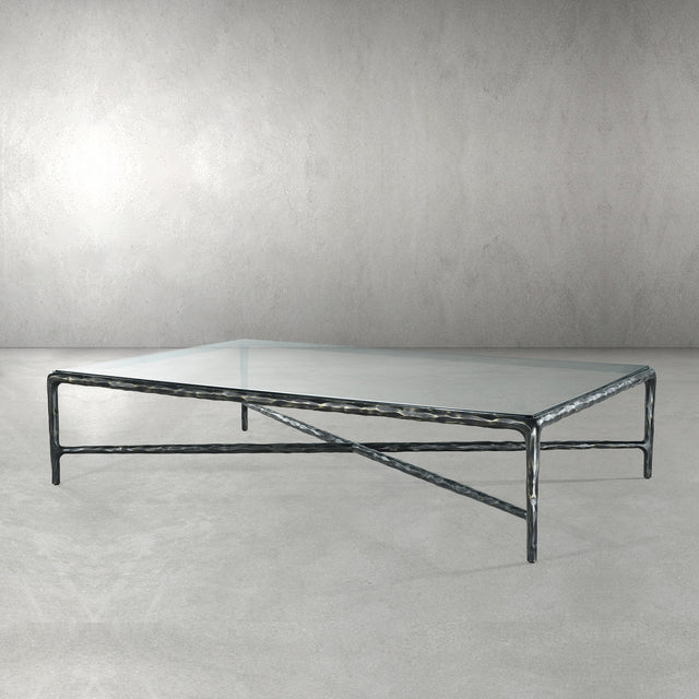 Thaddeus Glass Top Rectangular Glass Coffee Table