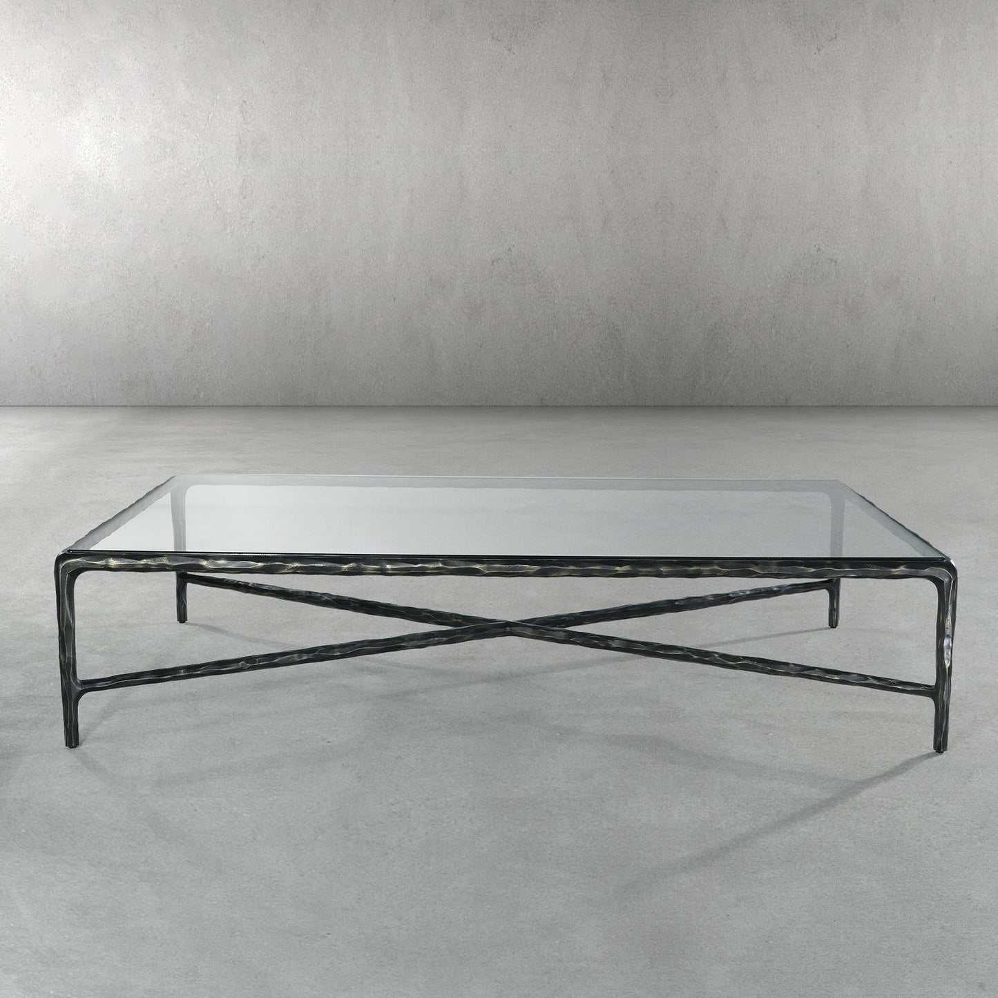Thaddeus Glass Top Rectangular Glass Coffee Table