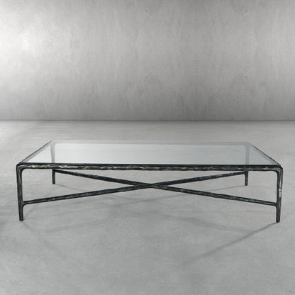 Thaddeus Glass Top Rectangular Glass Coffee Table