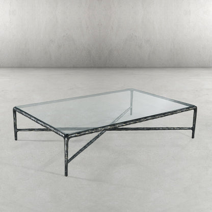 Thaddeus Glass Top Rectangular Glass Coffee Table